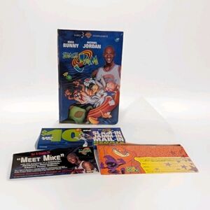 Space Jam VHS 1997 Video Tape Michael Jordan Movie VTG Clamshell Case W/Inserts